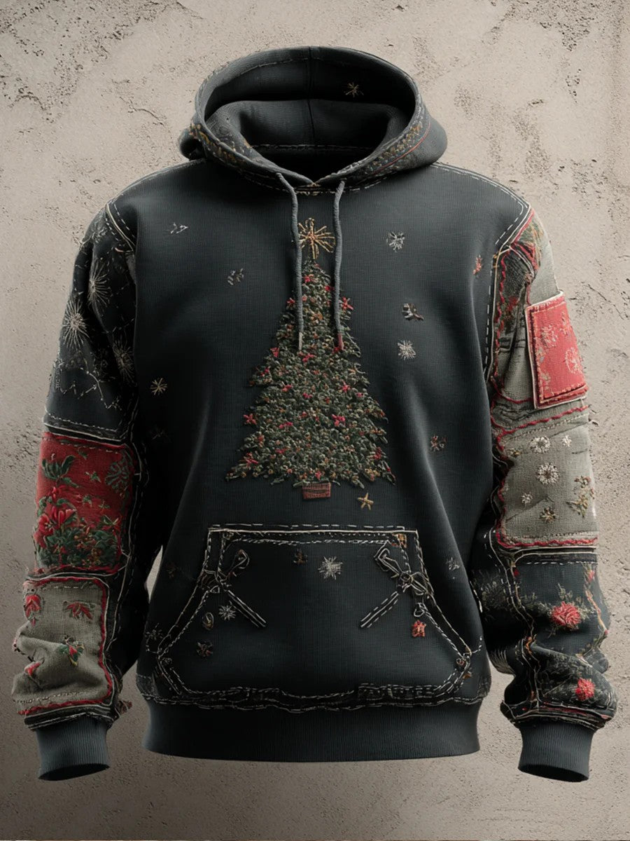 Herren-Weihnachts-Hoodie mit Taschen