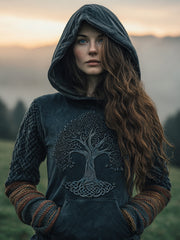 Vintage Hoodie mit keltischem Knoten für Frauen