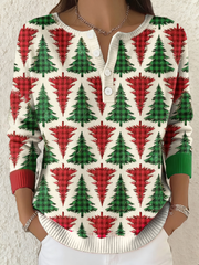 Damen Weihnachts-lustige Kunst bedruckte Tops