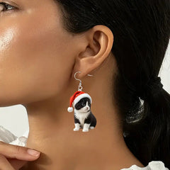 Niedliche Katzen ohrringe für Damen Weihnachten