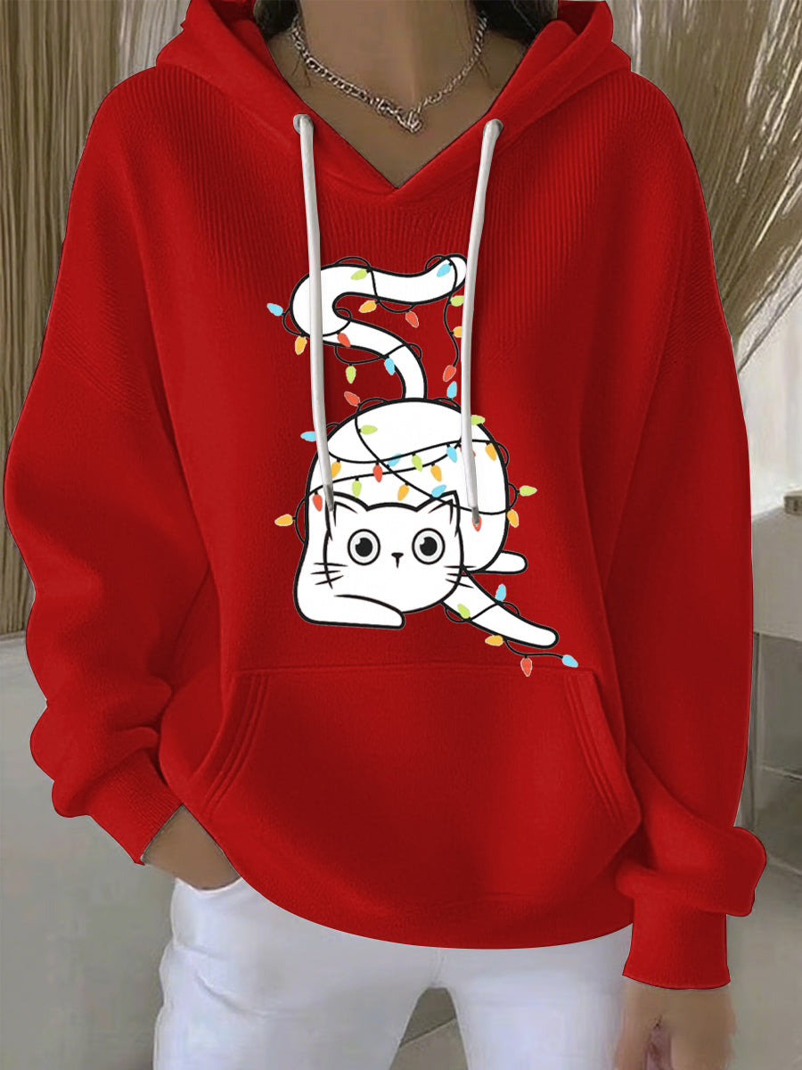 Damen Weihnachts druck Casual Hoodie