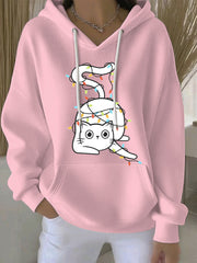 Damen Weihnachts druck Casual Hoodie