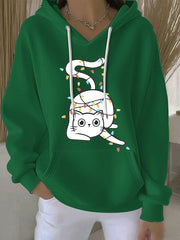 Damen Weihnachts druck Casual Hoodie