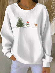 Damen Weihnachts druck Casual Sweatshirt