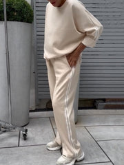 Einfaches einfarbiges lässiges Set für Frauen