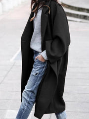 Modischer, lässiger, mittellanger Woll mantel für Damen