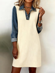 Damenmode Patchwork Design Kleid