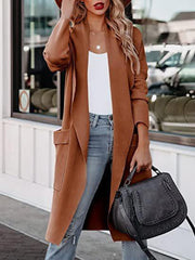 Modischer mittellanger Woll mantel für Damen