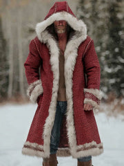 Herren-Weihnachts-Wikinger-Strukturierte Kapuzen-Mäntel