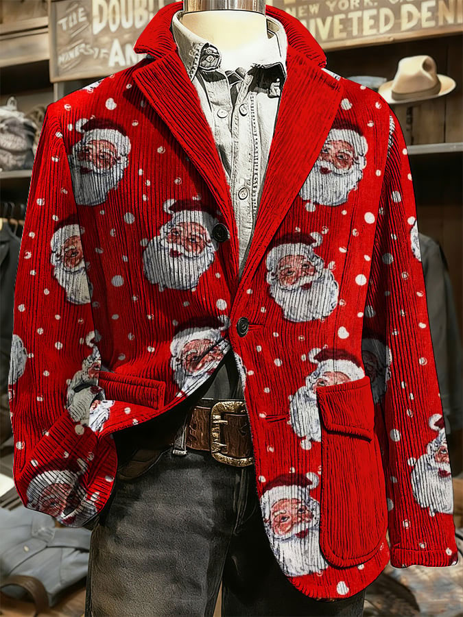 Bedruckte Jacke für Herren mit Weihnachts kunst