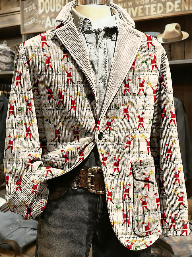 Bedruckte Jacke für Herren mit Weihnachts kunst