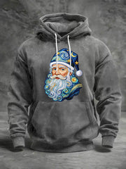 Herren Weihnachts mann bedruckt lässig Hoodie