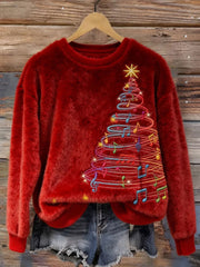 Damen Weihnachts baum Kunstdruck Casual Top