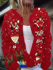 Damen Köln Karneval Freizeit Strickjacke Jacke