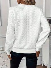 Damen Casual Kabel Reiß verschluss Sweatshirt