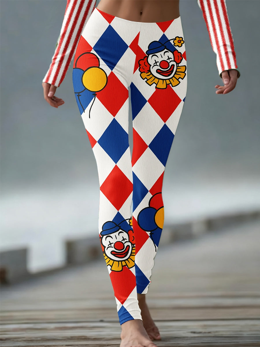 Frauen Kölner Karneval Clown Leggings