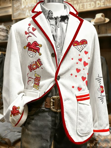 Herren Cologne Carnival Print Casual Anzüge