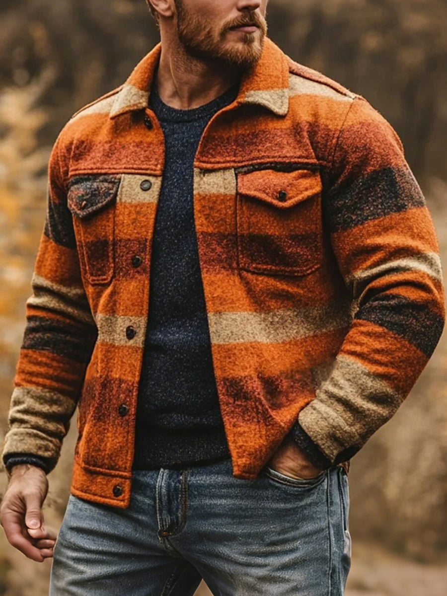 Herren Freizeit jacke Kariert