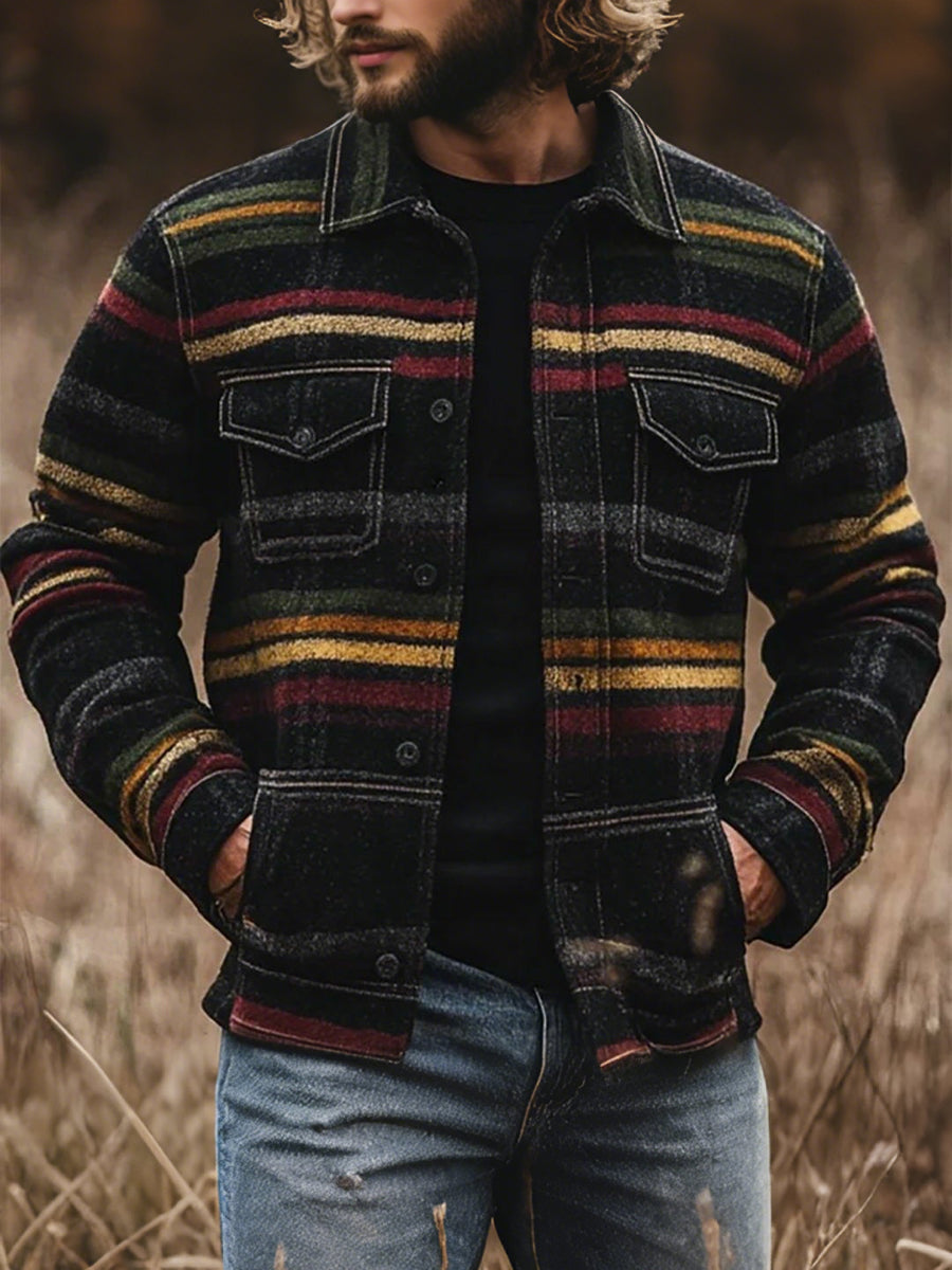 Herren Freizeit jacke Kariert