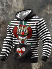 Gedruckter Kapuzen pullover für Herren karneval Art