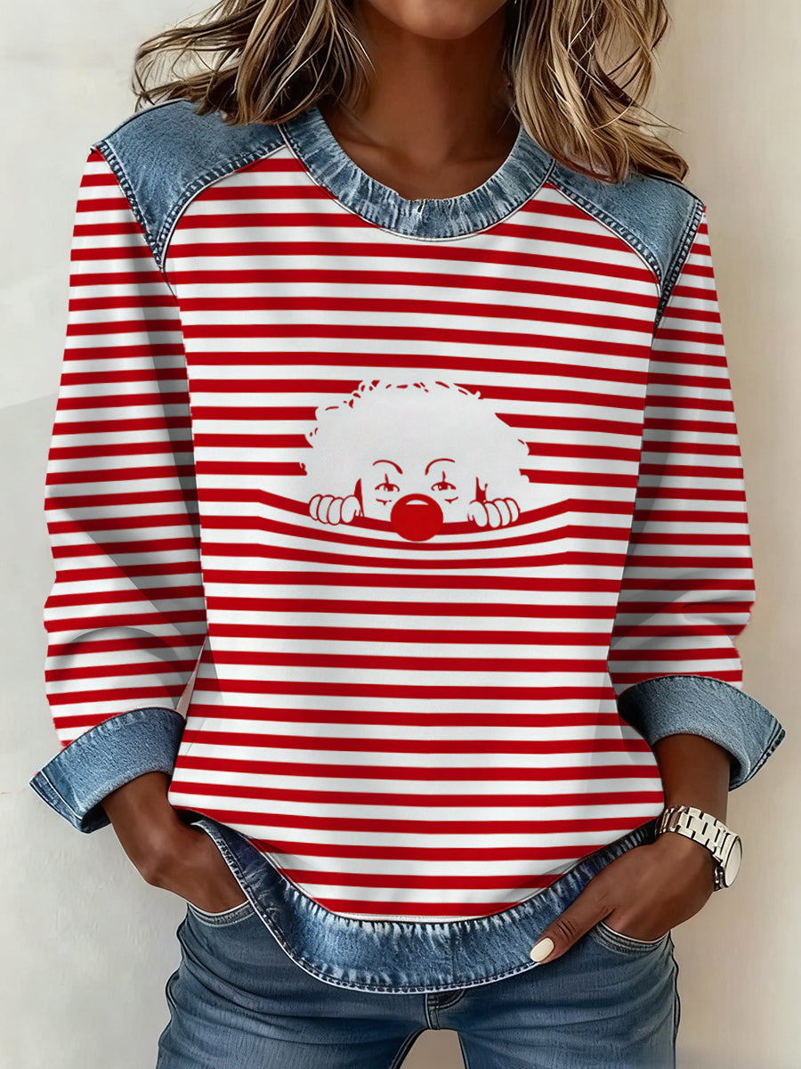 Frauen Deutscher Kölner Karneval Clown Cowboy Kragen Top