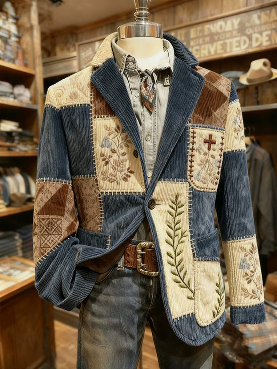 Herren Retro Western Style Casual Blazer