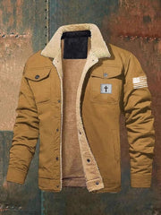 Herren Kreuz lässig bequeme lange Ärmel Oberbekleidung