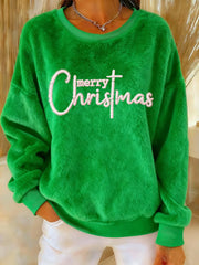 Damen Frohe Weihnachten Weihnachten Kreuz Flanell Hoodie