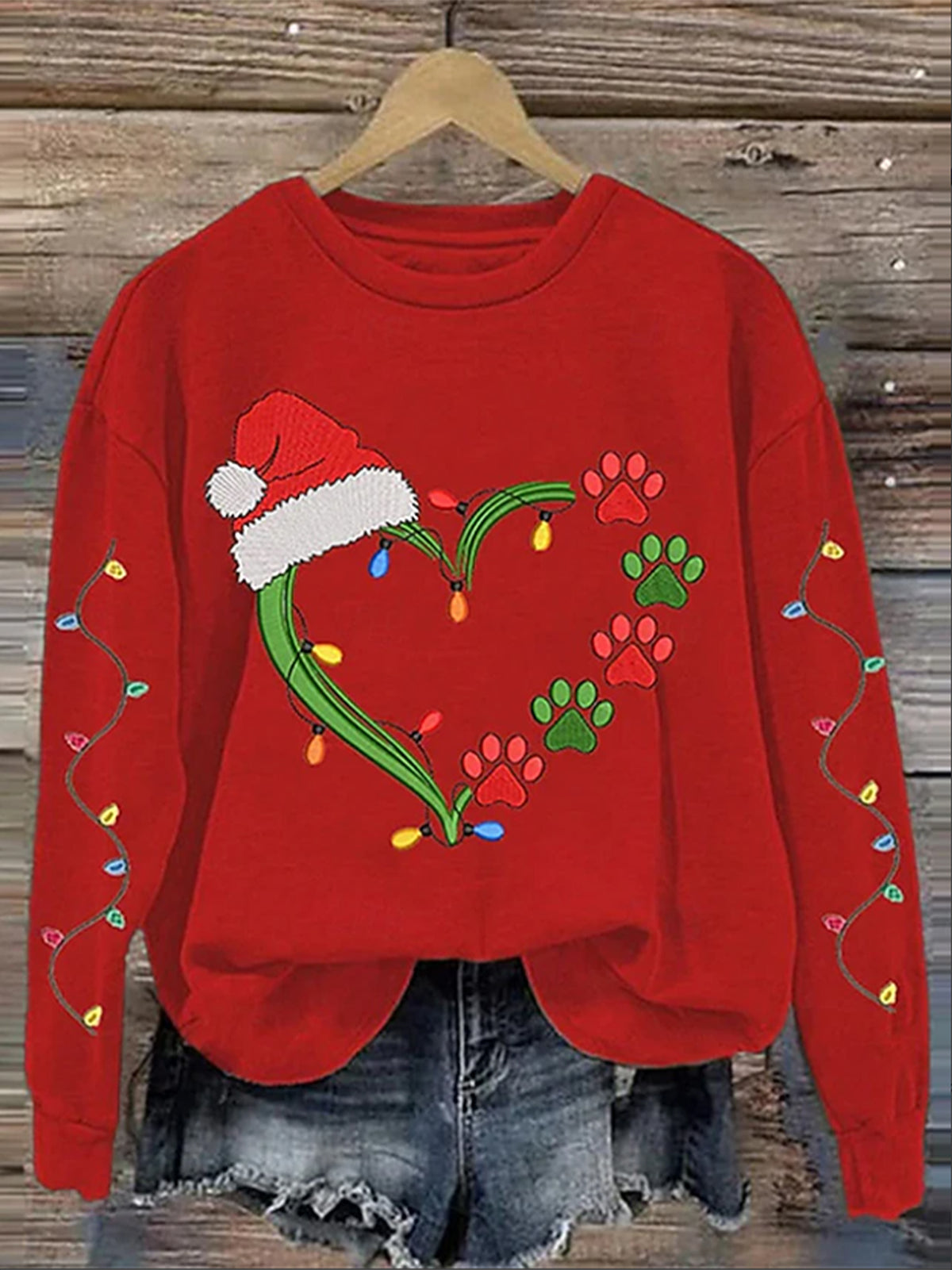 Damen Sweatshirt mit Weihnachts druck
