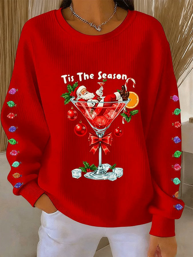 Damen Weihnachts weihnachts mann Bedrucktes Sweatshirt