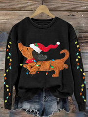 Damen Sweatshirt mit Weihnachts druck
