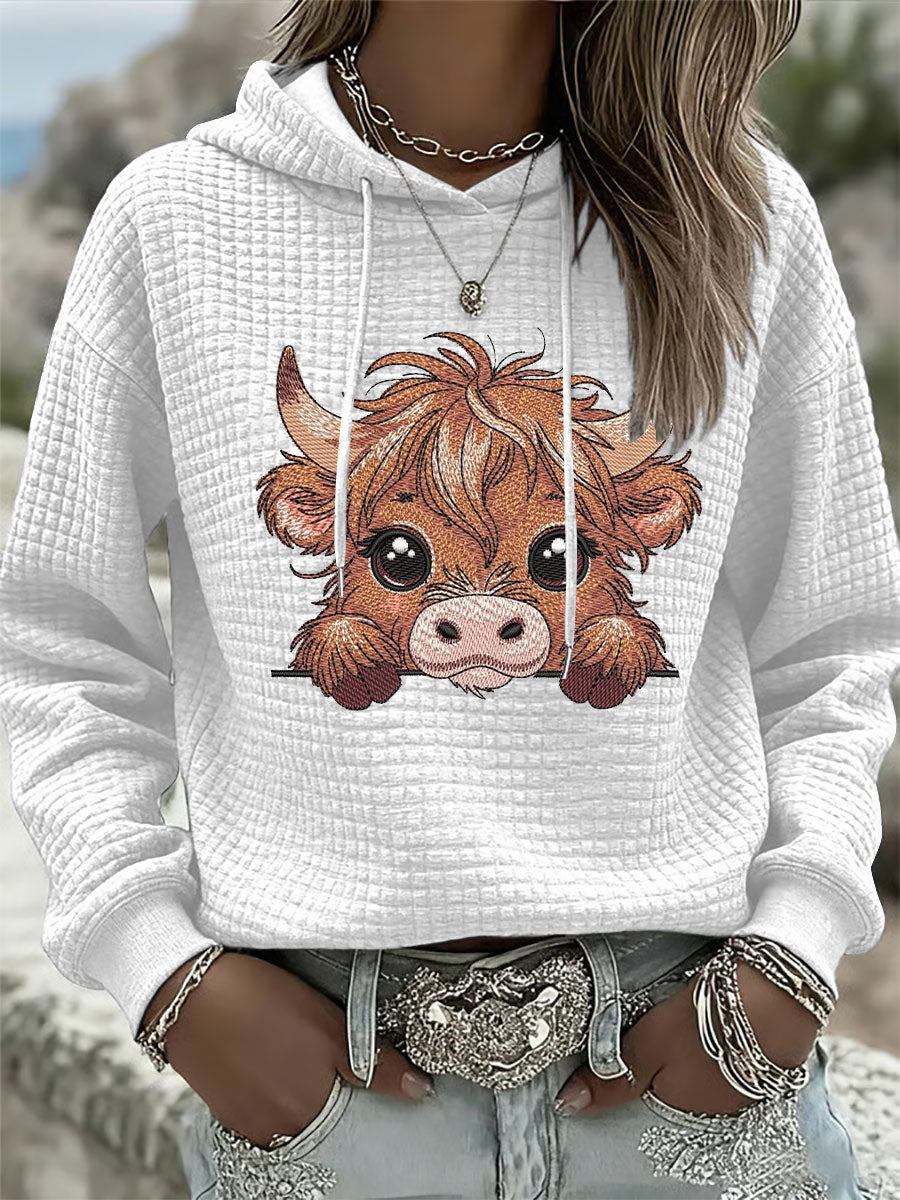 Women's Highlander Waffle Print Hoodie