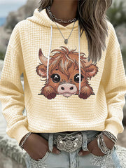 Women's Highlander Waffle Print Hoodie