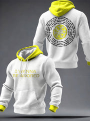 Men's I Wanna Be Adored Lemon Roses Music Lover Printed Hoodie