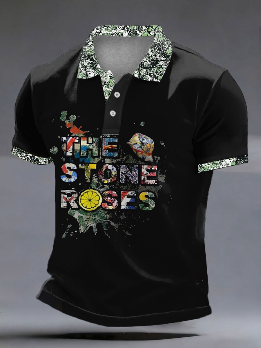 Men's Lemon Roses Music Lover polo shirt