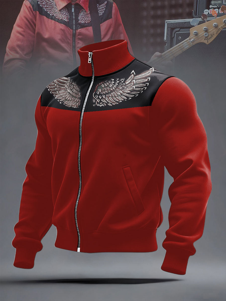 Men's Roses Music Lover Printed Coat