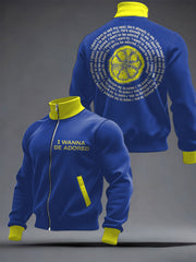 Men's I Wanna Be Adored Lemon Roses Music Lover Printed Coat