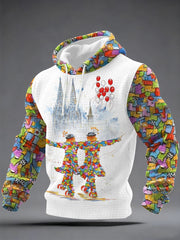 Cologne Carnival Clown Print für Herren lässig kariert Hoodie