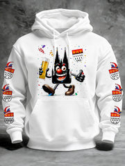 Cologne Carnival Print Casual Hoodie für Herren