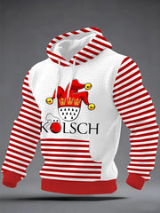Cologne Carnival Print für Herren lässig kariert Hoodie