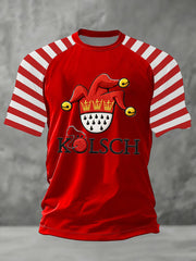 Bedrucktes Kurzarm-T-Shirt für Herren Kölner Karneval