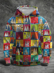 Kölner Karneval für Herren bedruckt Übergroßer Schulter-Hoodie mit Taschen