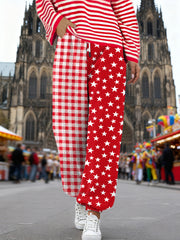 Damen Kölner Karneval bedruckte Freizeit hosen