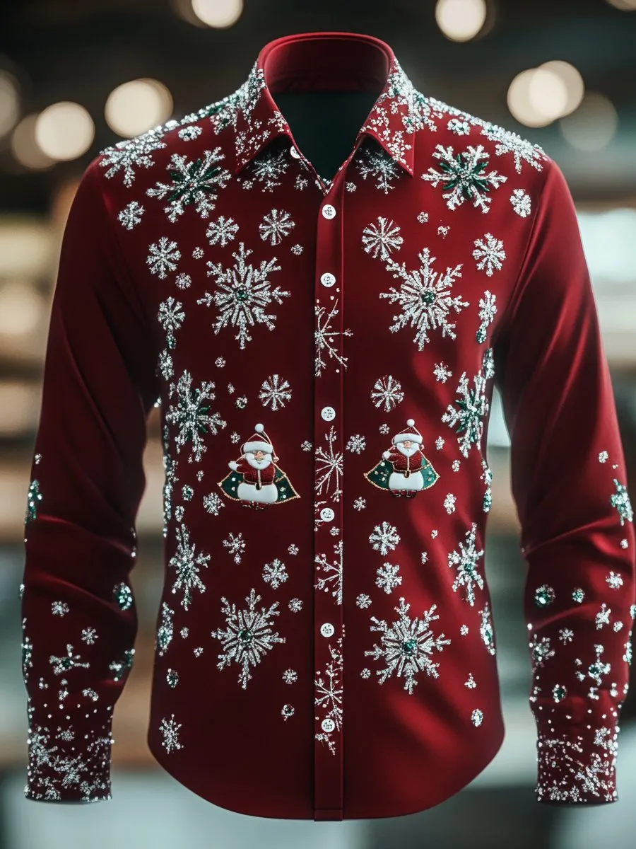 Herren Retro Weihnachts druck Shirt