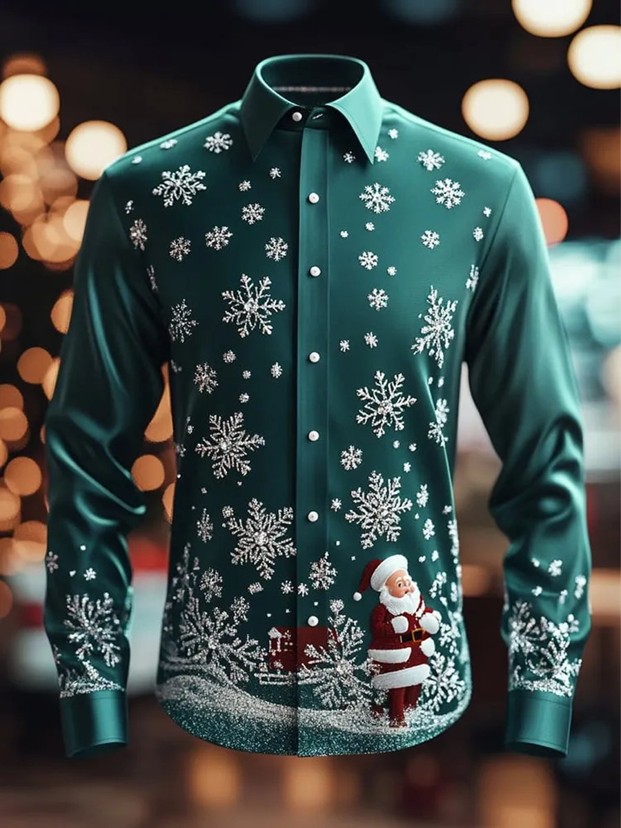 Herren Retro Weihnachts druck Shirt