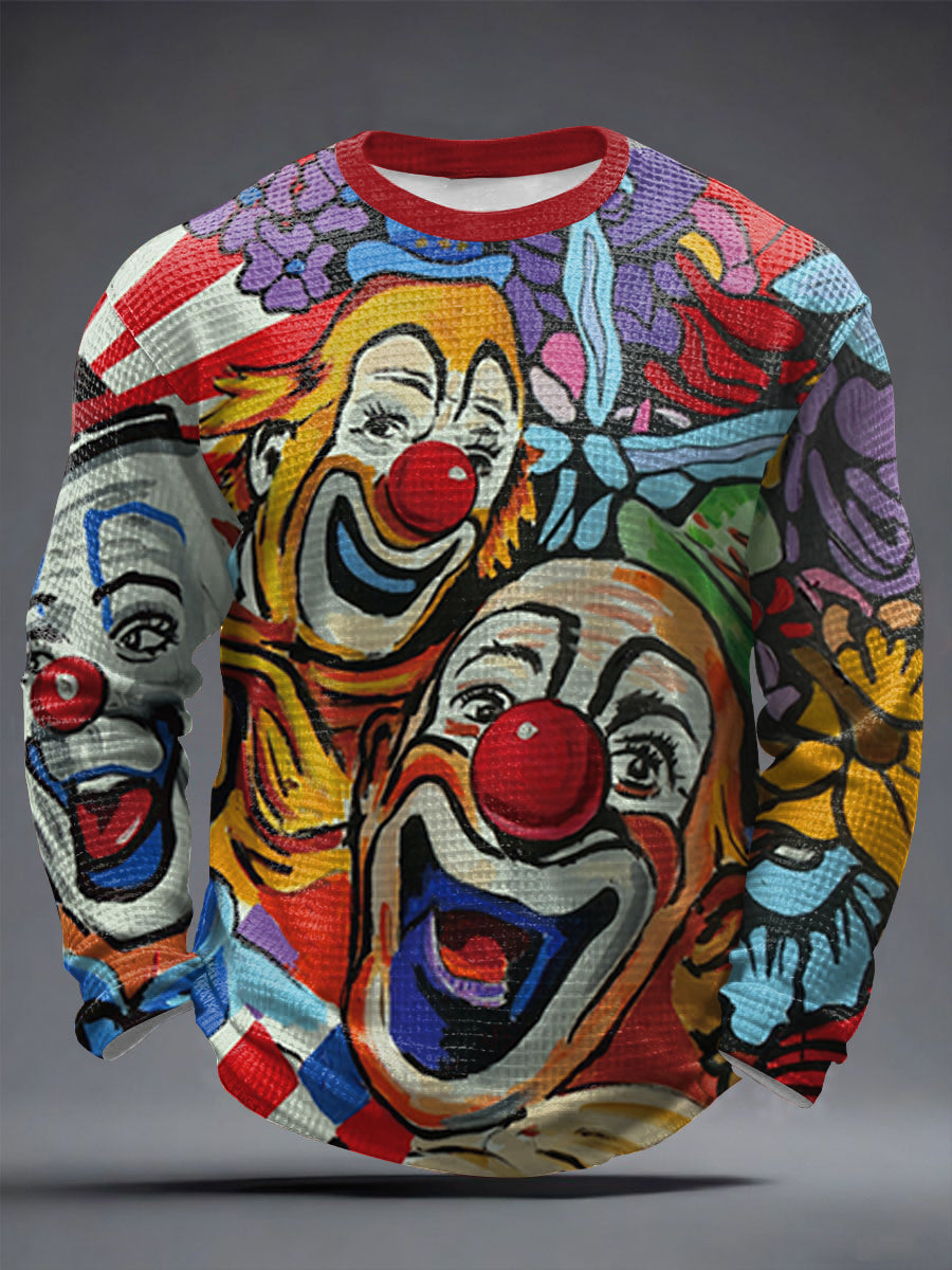 Herren-Clown-Print-T-Shirt mit Kölner Karnevals-T-Shirt