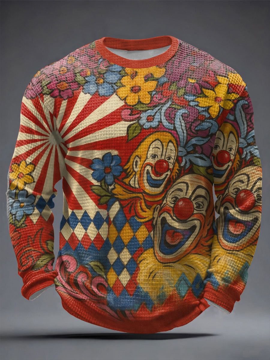 Herren-Clown-Print-T-Shirt mit Kölner Karnevals-T-Shirt