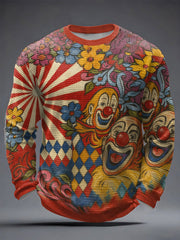 Herren-Clown-Print-T-Shirt mit Kölner Karnevals-T-Shirt