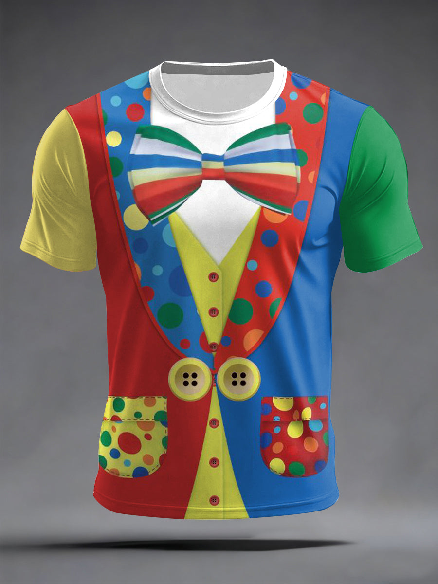 Cologne Carnival Clown Print Herren Casual T-Shirt