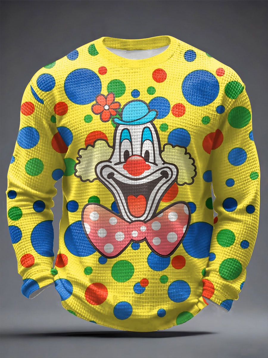 Herren-Clown-Print-T-Shirt mit Kölner Karnevals-T-Shirt